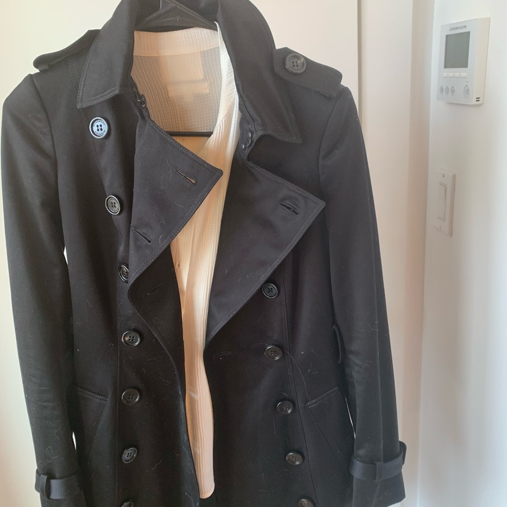 Burberry mini trench satin black